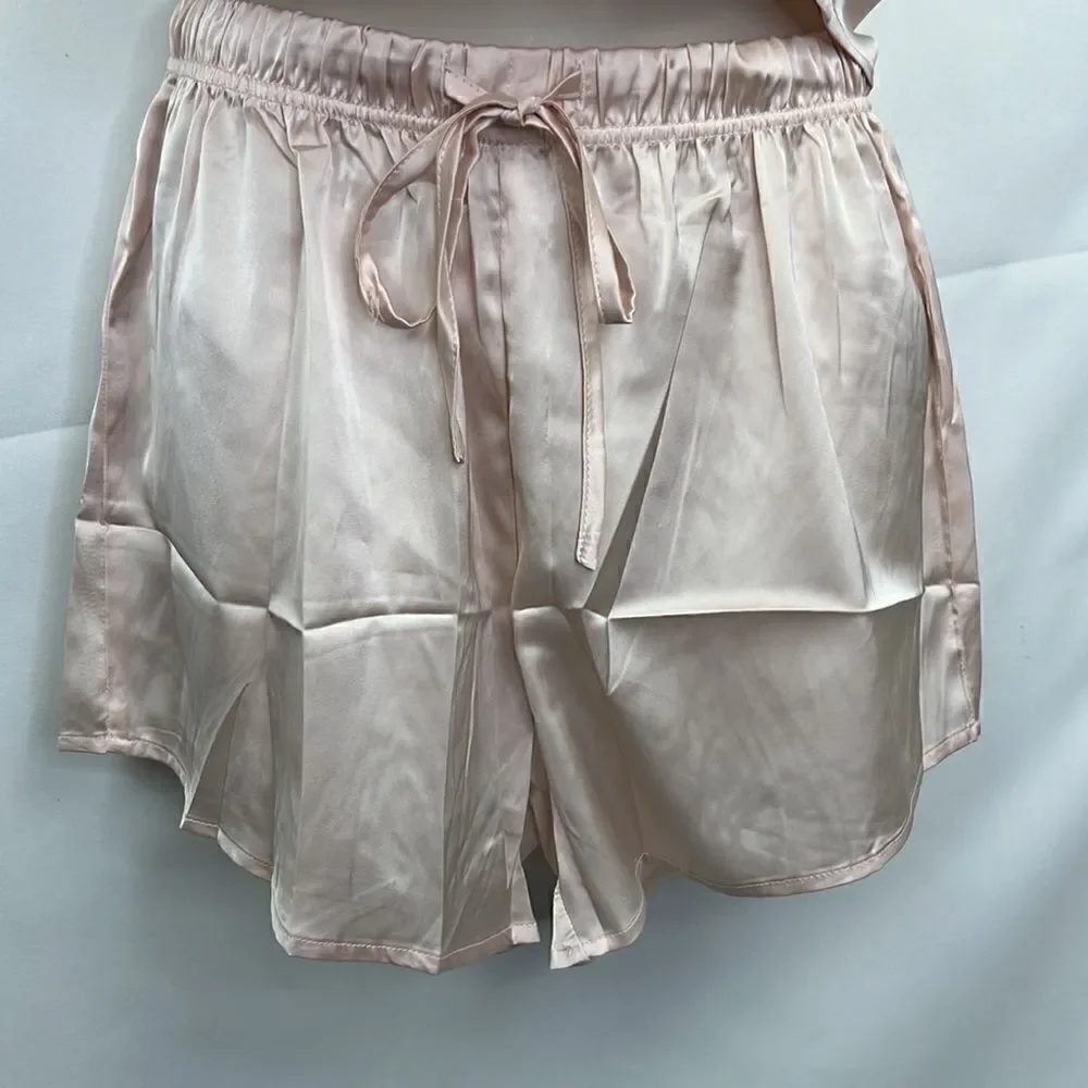 Ekouaer Blush Pink Two-piece shortie pajama set NWT size small